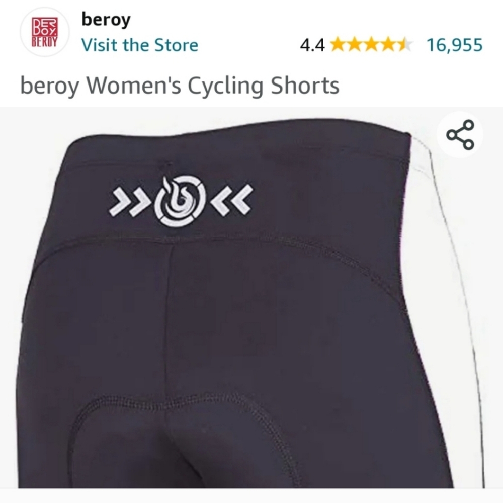 BEROY Women's Cycling Shorts withBack Reflector and Pockets.